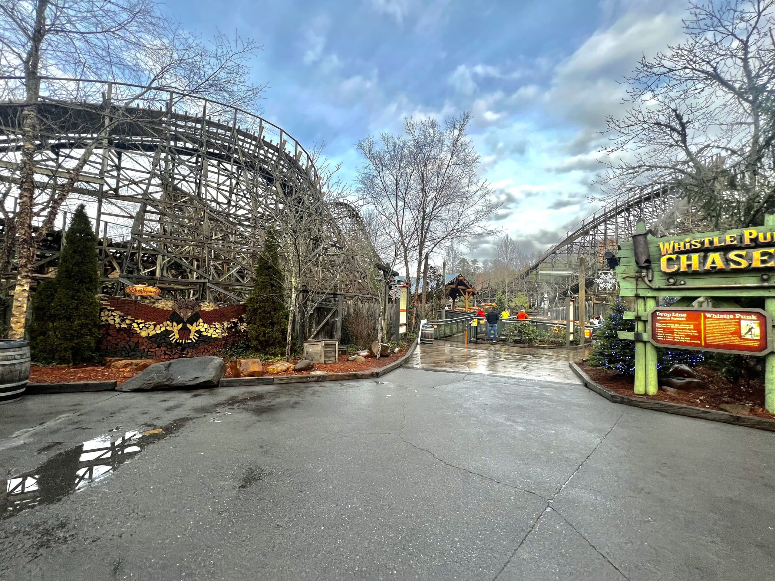 Dollywood Whistle Punk And Thunderhead: Dollywood Wooden Roller Coasters