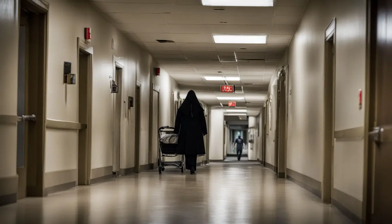 A Photo Of A Ghostly Figure Wandering Through Dimly Lit Hallways Of South Pittsburg Hospital.