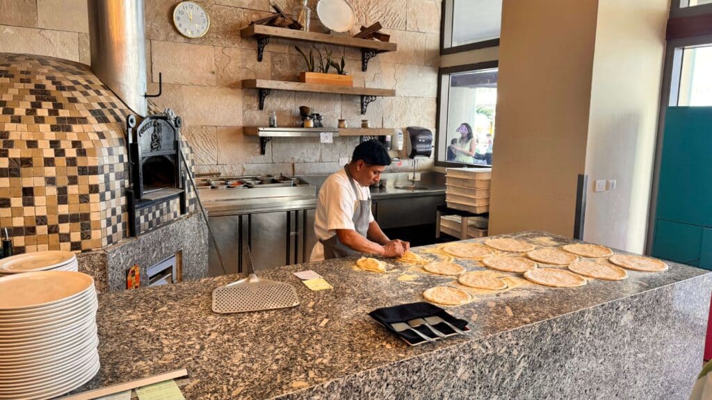 Hyatt Ziva Cancun Lorenzos Making Pizza